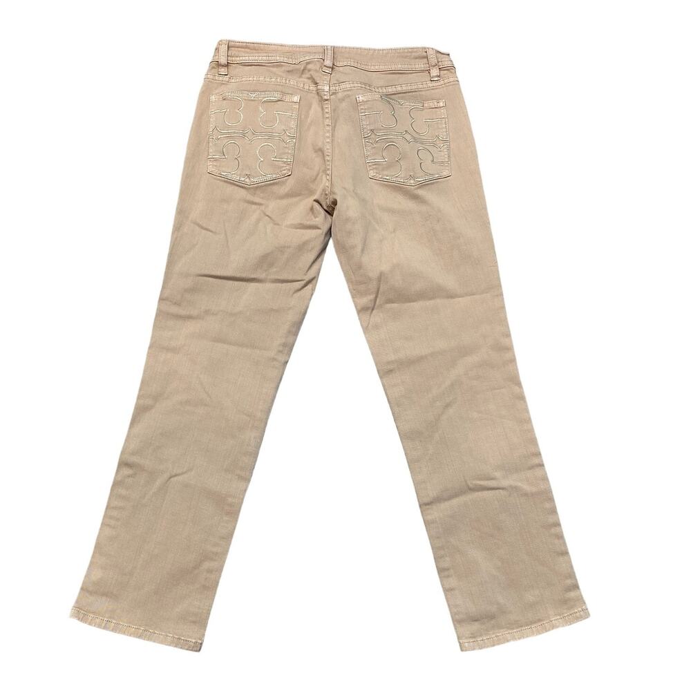 Tory Burch Tan Ankle & Cropped Jeans